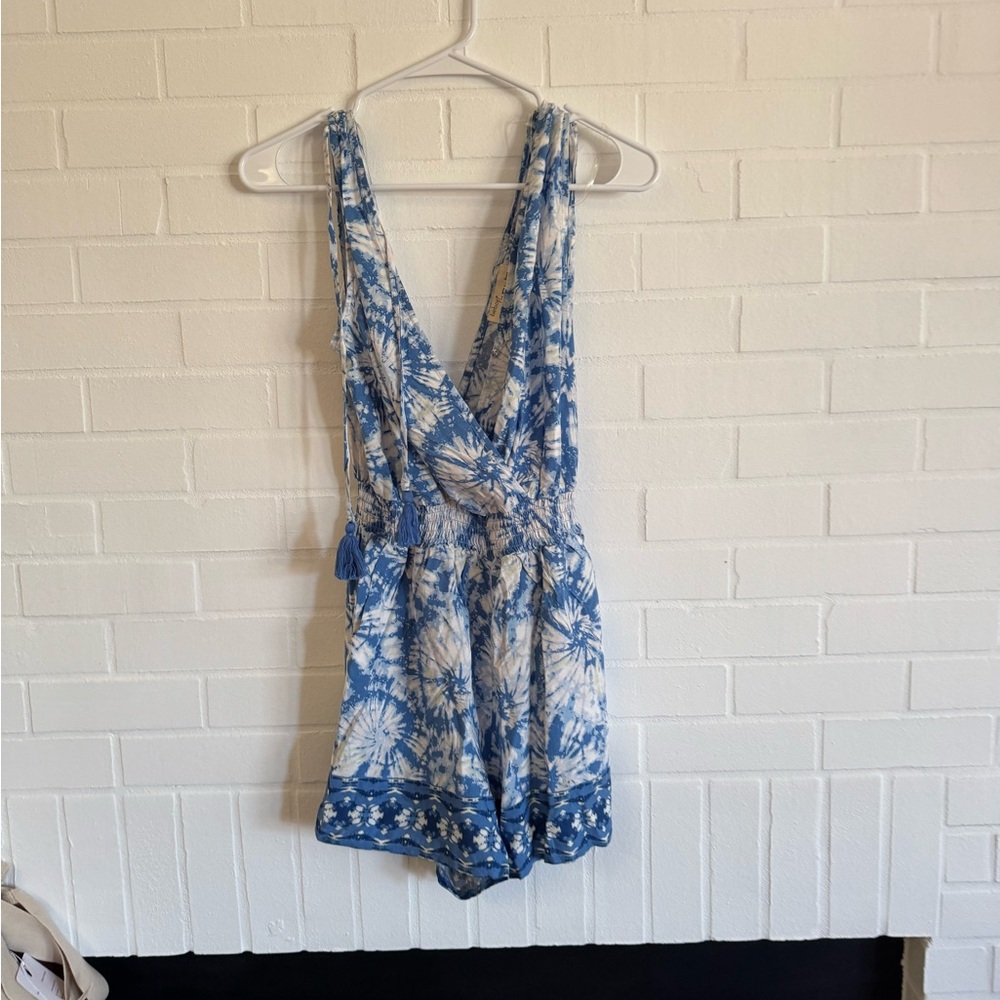 BeBop Blue and White Tie-Dye One Piece with Trendy Design